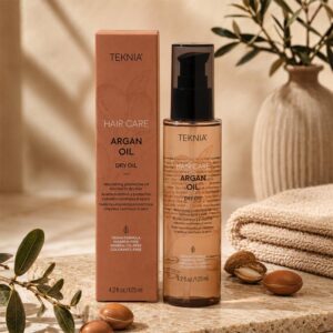 روغن مو آرگان لاکمه Teknia Argan Oil برای موهای خشک و وز